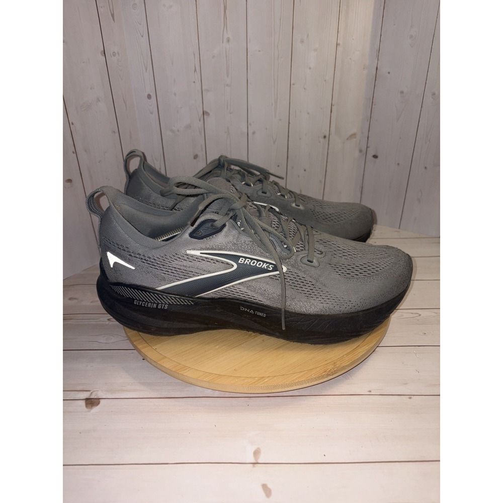 Brooks Mens GLYCERIN 22 GTS Gray Black Running Sneakers US 11.5 - Picture 3 of 10